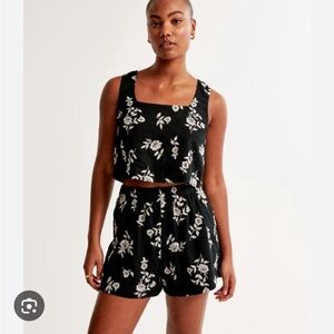 Abercrombie Floral Short Set